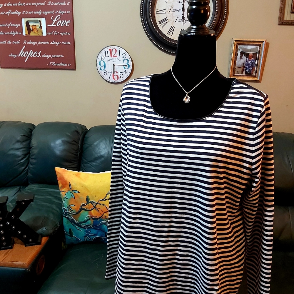 Talbots Striped Top - Picture 3 of 6